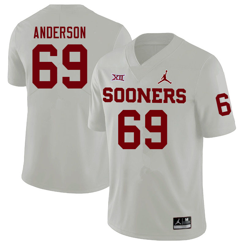 Oklahoma Sooners #69 Nate Anderson College Football Jerseys Sale-White